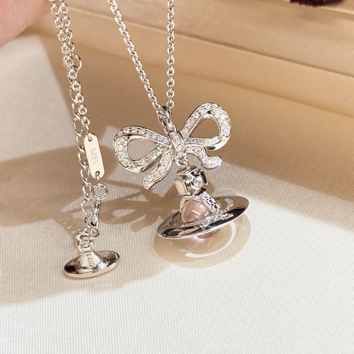 Vivienne Westwood Orb Bow Pendant Necklace